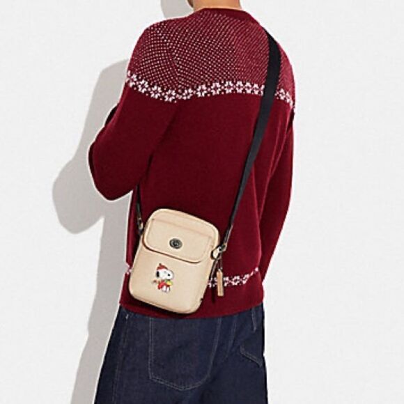 NWT Coach X Peanuts Heritage Crossbody With Snoopy Motif - Picture 8 of 8